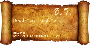 Bodócs Teréz névjegykártya