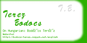 terez bodocs business card